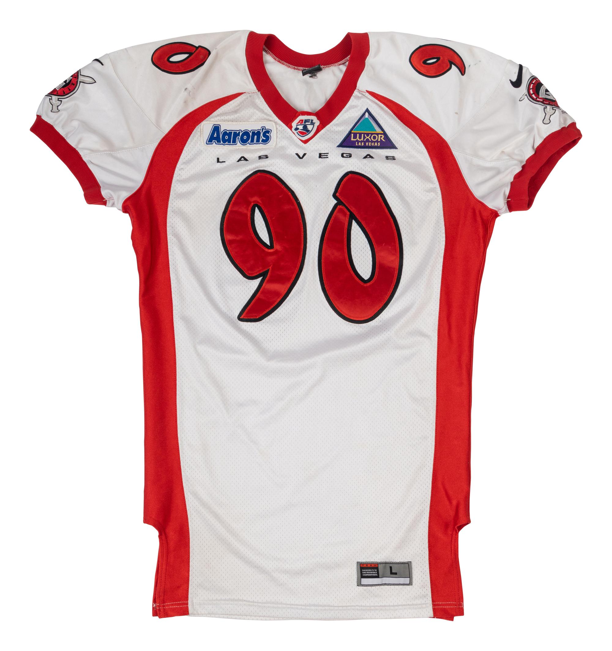 Alonzo Spellman's Last Professional Game Worn Football Jersey (Las Vegas Gladiators)