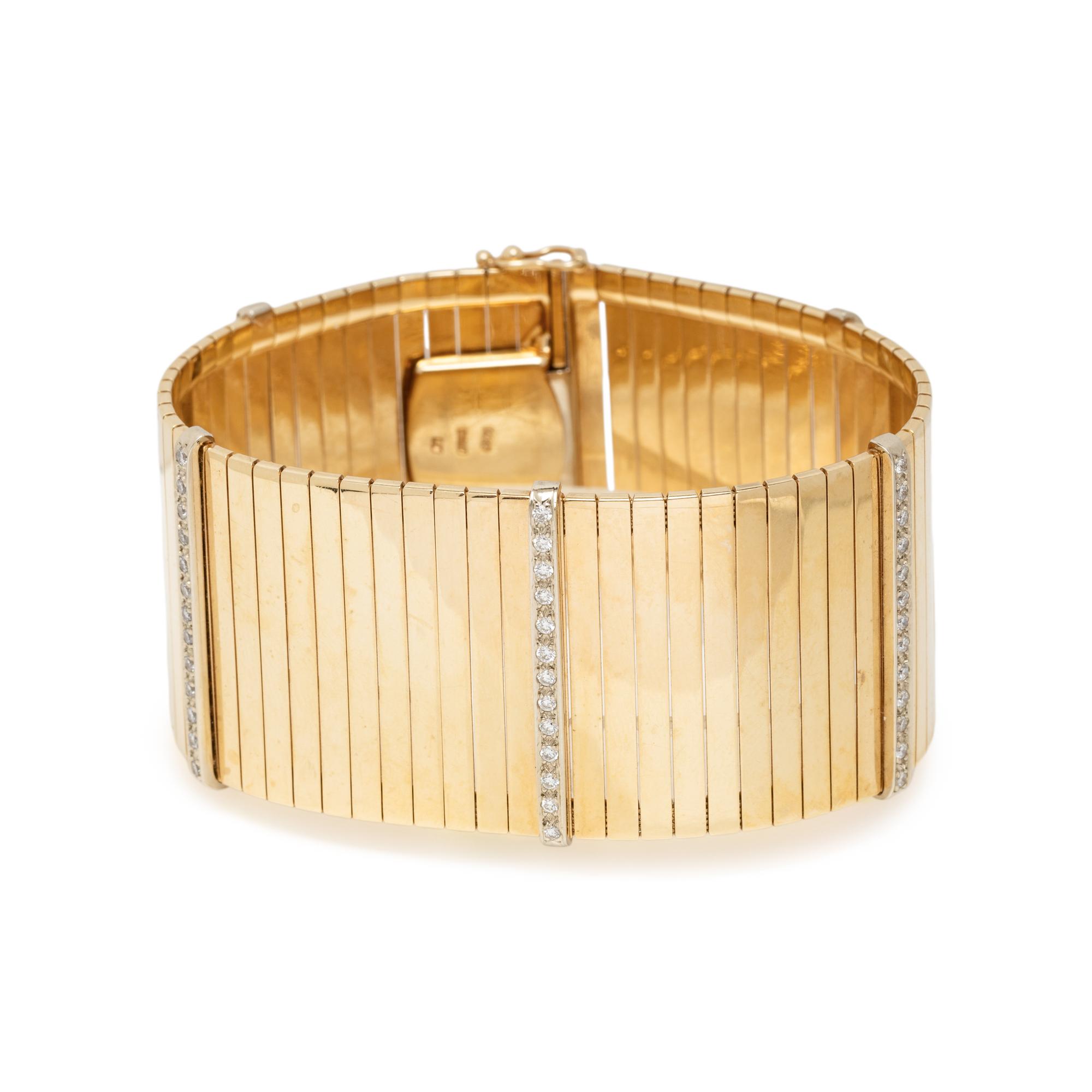 YELLOW GOLD AND DIAMOND BRACELET