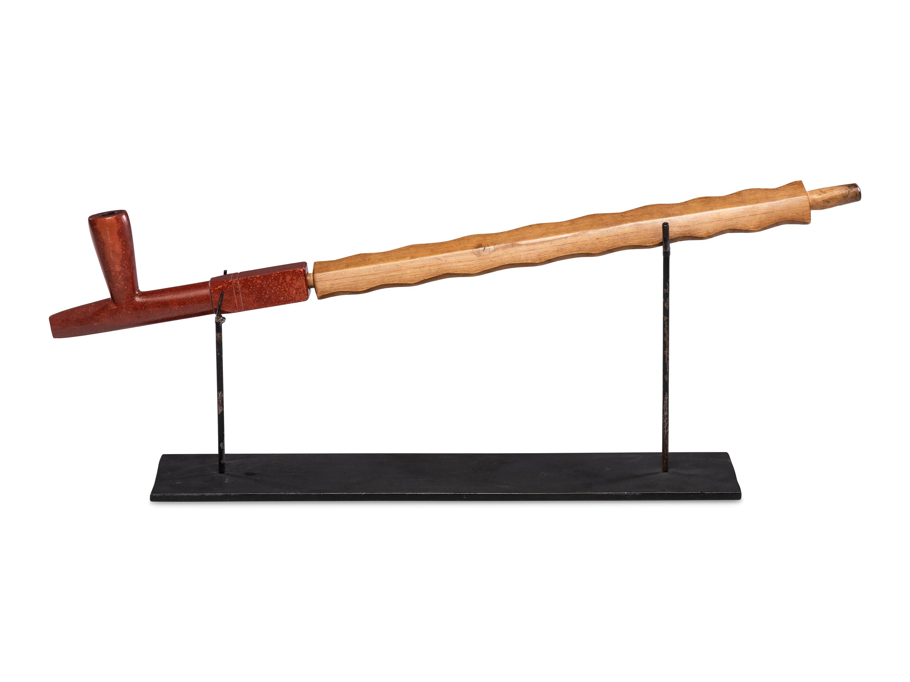 Great Lakes Scalloped Pipe Stem, with Catlinite Bowl