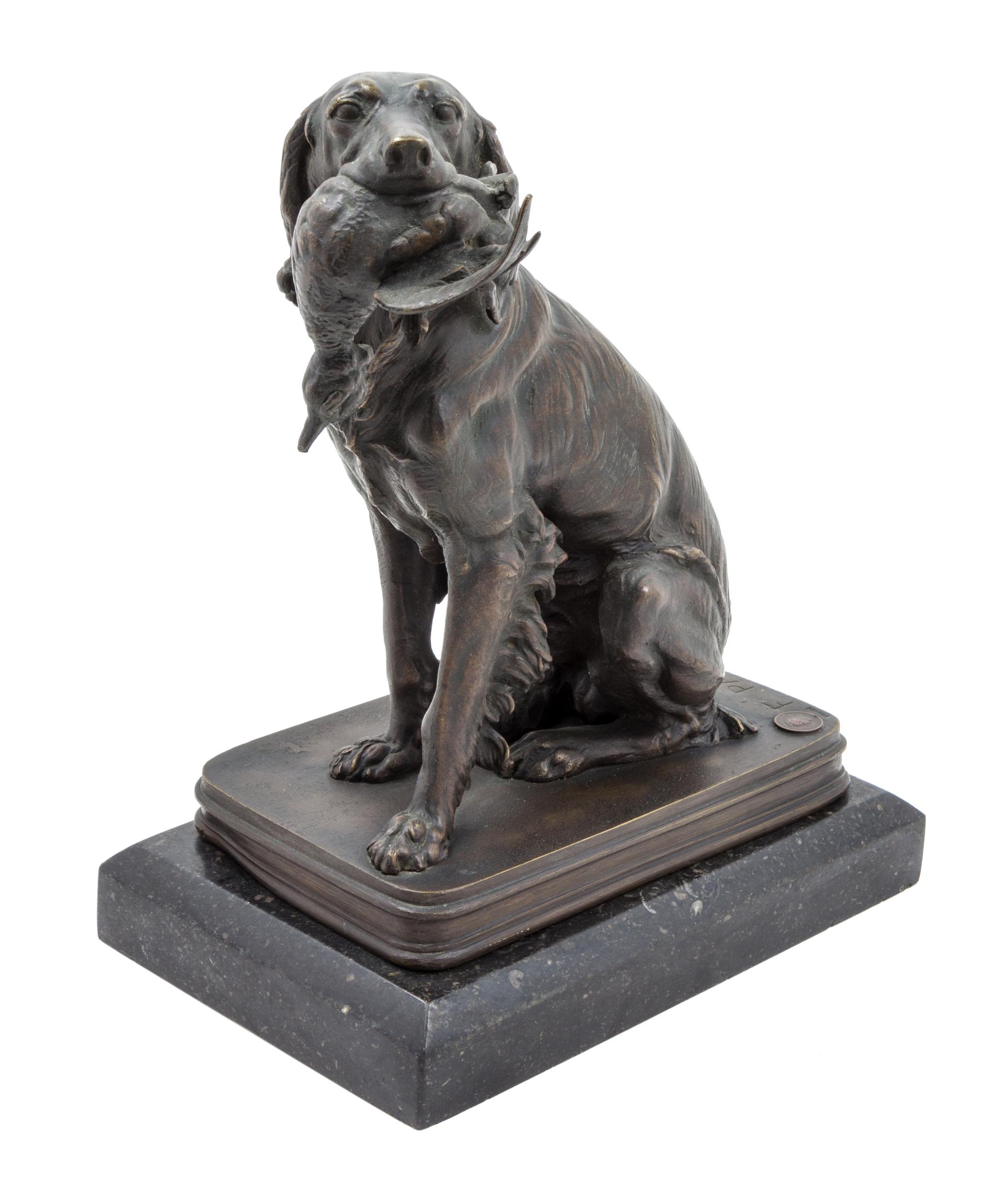 A French Bronze Animalier Group Height 12 1/2 inches. — FERDINAND PAUTROT (1832-1874)