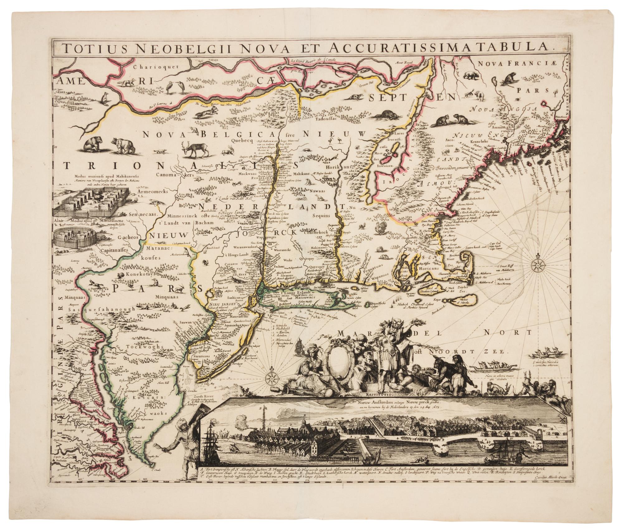[ALLARD, Hugo (1625-1691)]. Totius Neobelgii Nova et Accuratissima Tabula. [Amsterdam, ca 1680].