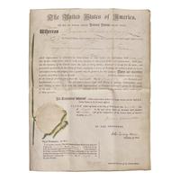 [Presidential] Monroe, James, and John Quincy Adams. Patent Document, signed