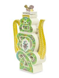 A Chinese Export Porcelain "Puzzle" Teapot