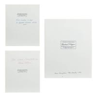 Barbara Morgan (American, 1900–1992) — Three Works ( José Limón, Chaconne , 1944; J osé Limón + Cat in Barbara Morgan Studio , 1944; Merce Cunningham-Totem Ancestor , 1942); printed later