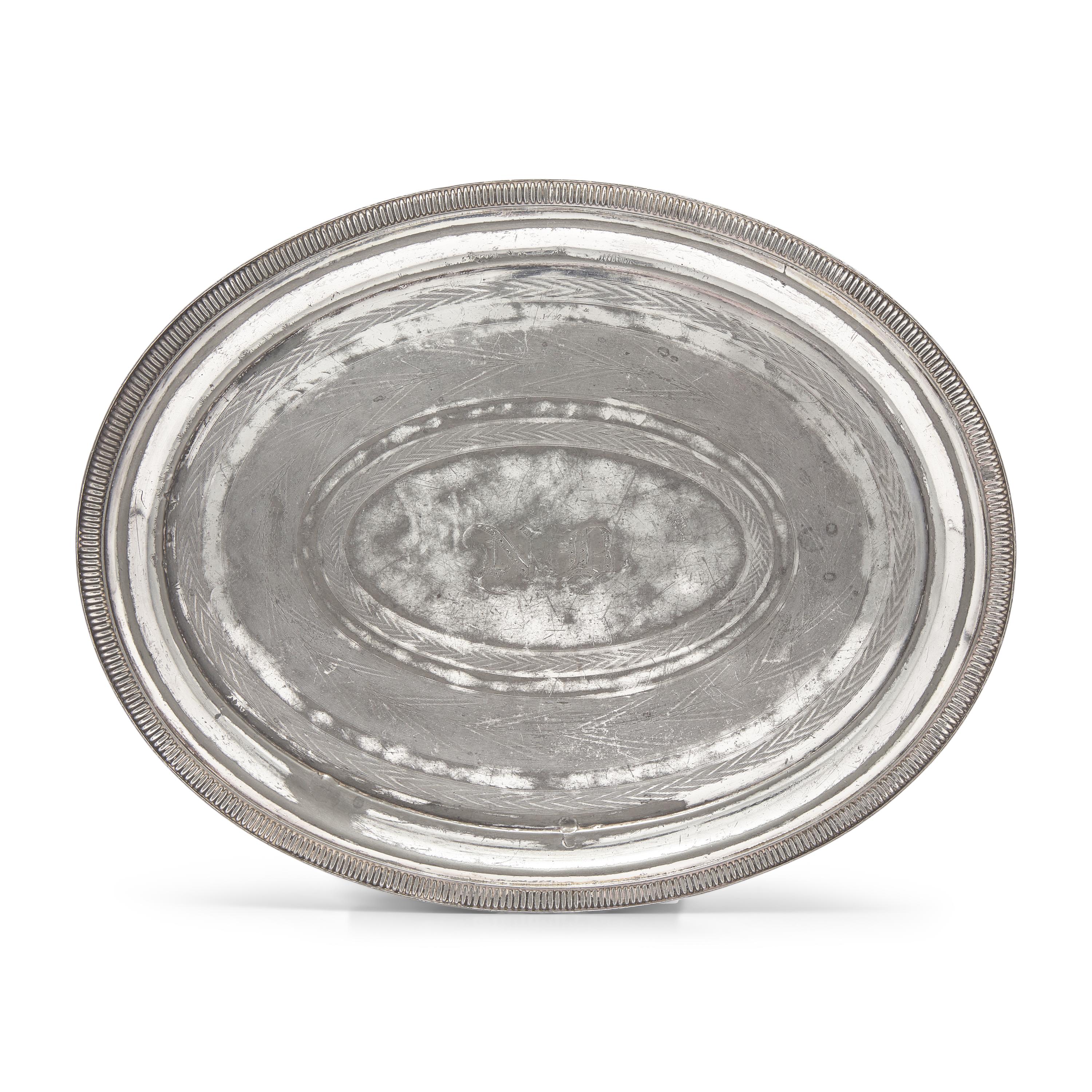 A Silver-Plated Tray Given to Noah Brooks by Abraham Lincoln