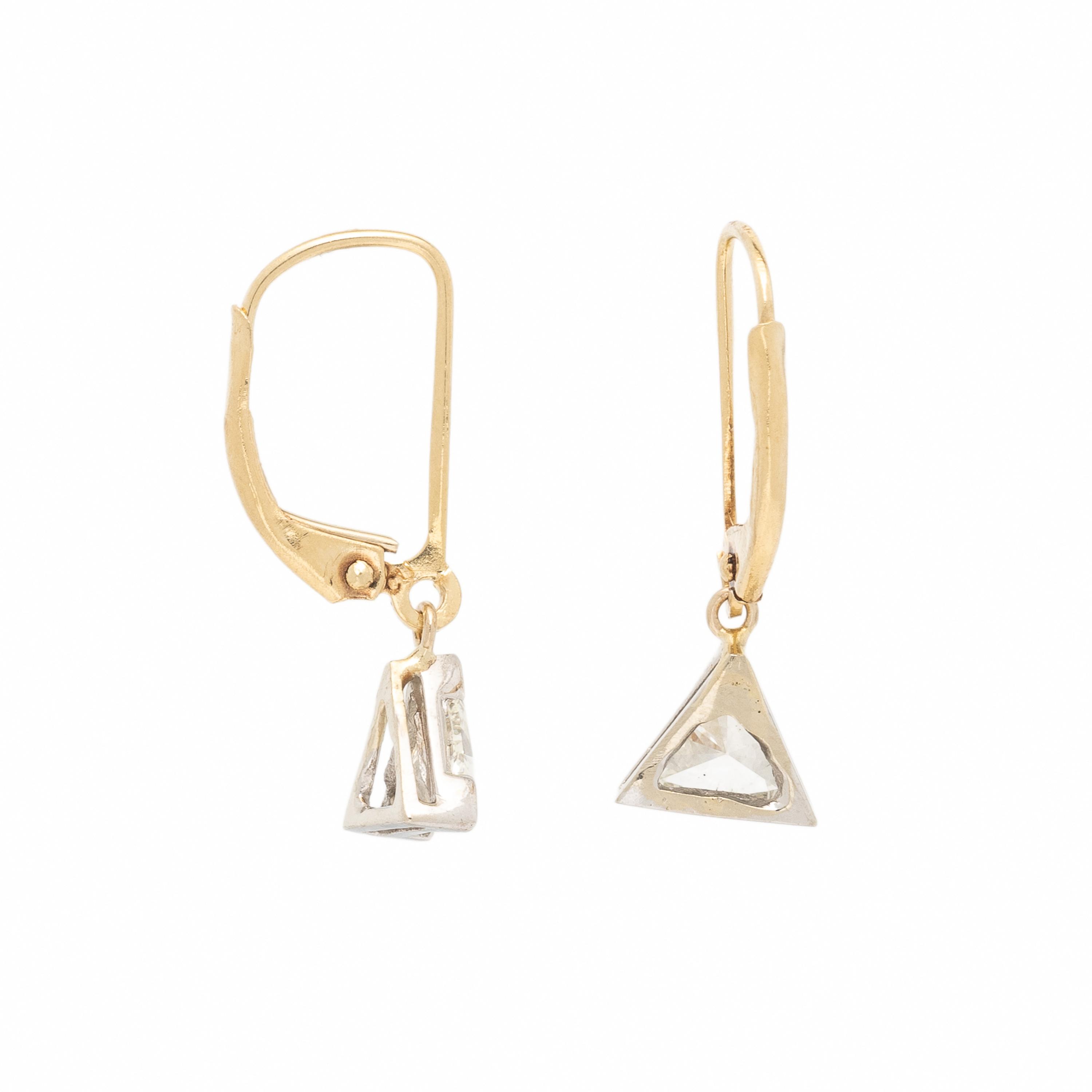 Trillion Cut Diamond Earrings