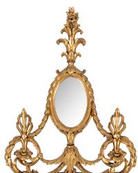 An English Giltwood Oval Mirror