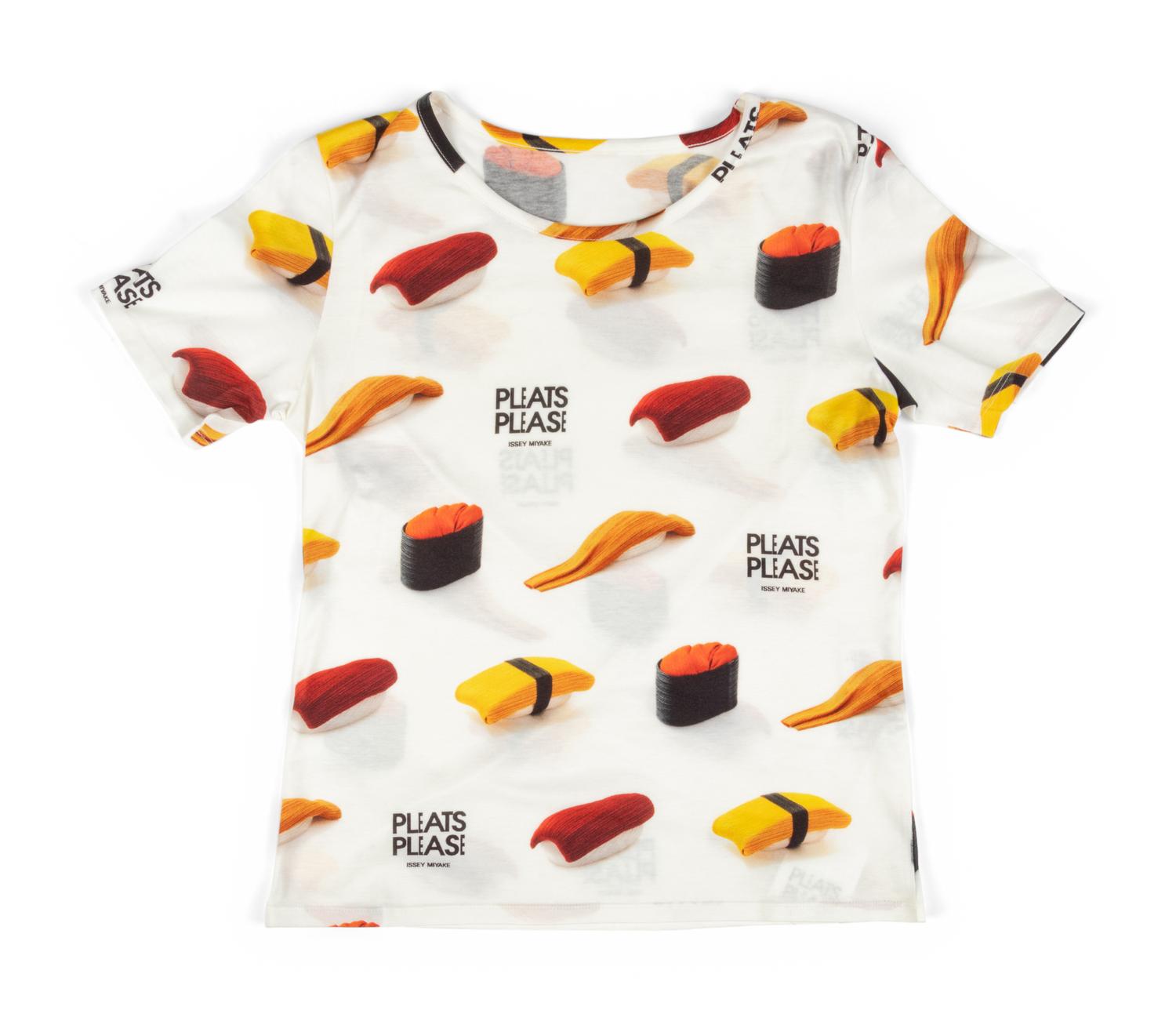 Jean Paul Gaultier, Maille Top With Samurai Imagery and Issey Miyake Pleats Please "Sushi" T-Shirt & "Sushi" Travel Kit, F/W 2009