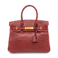 Hermès, Birkin 30 in Burgundy Crocodile