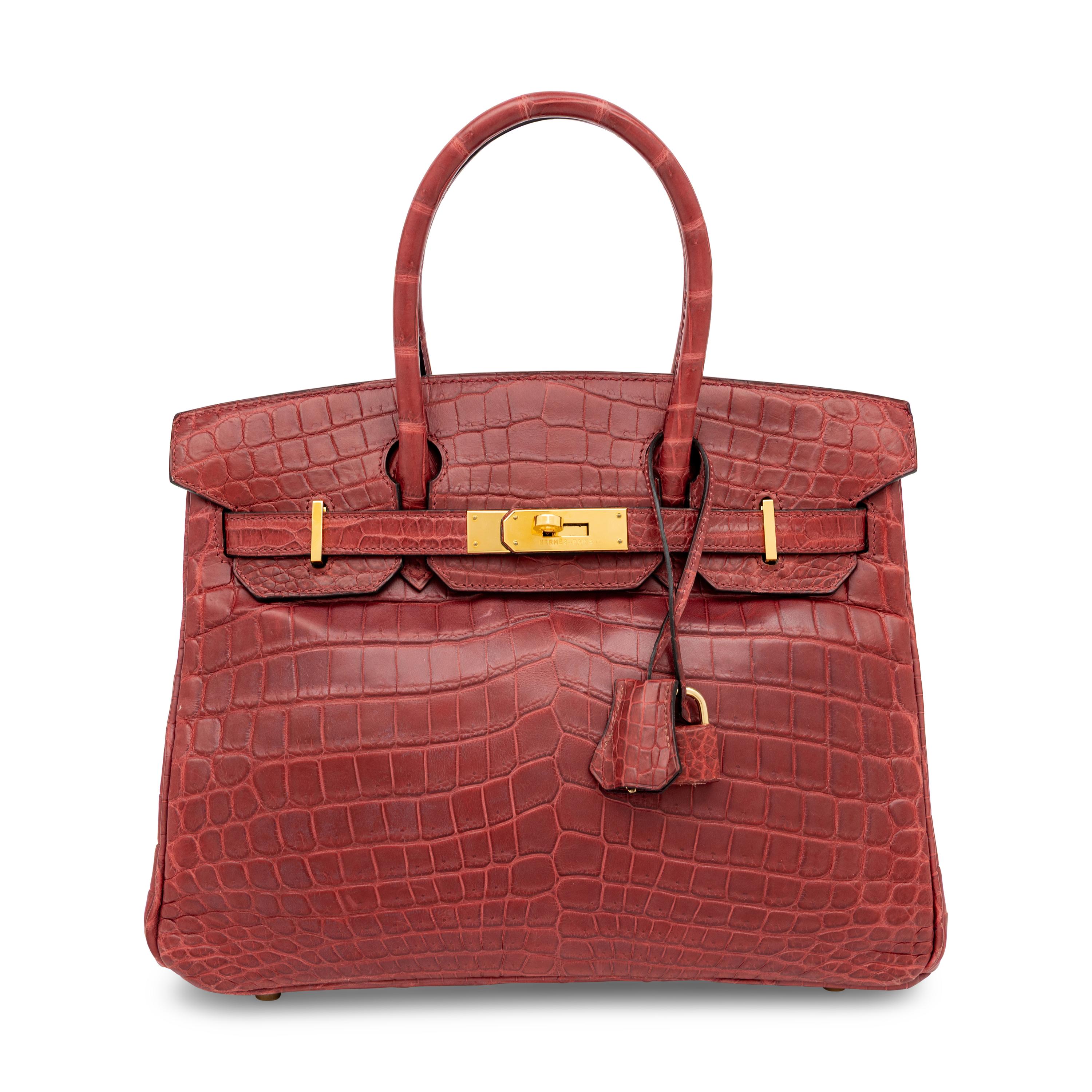 Hermès, Birkin 30 in Burgundy Crocodile