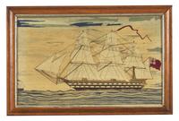 A Sailor-Made Woolwork Picture, England, 19th Century
