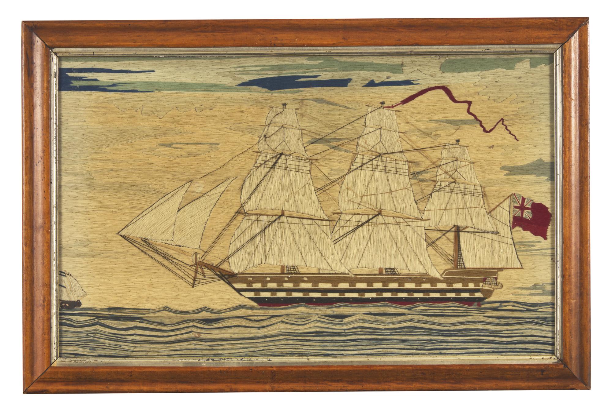 A Sailor-Made Woolwork Picture, England, 19th Century