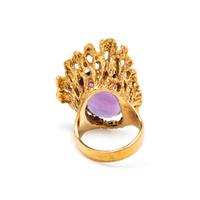 YELLOW GOLD AND AMETHYST RING