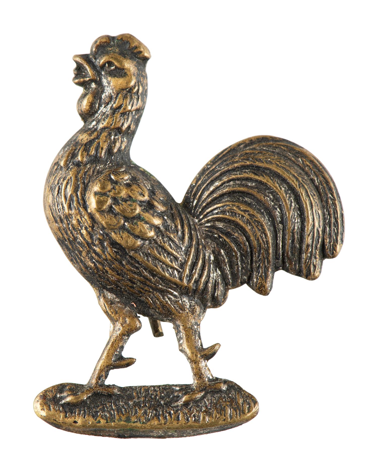 [CIVIL WAR]. 7th Ohio Infantry rooster badge.