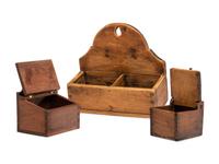 Three Wooden Wall Boxes
