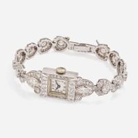 A Platinum and Diamond Hamilton Ladies Watch Art Deco, c.1920