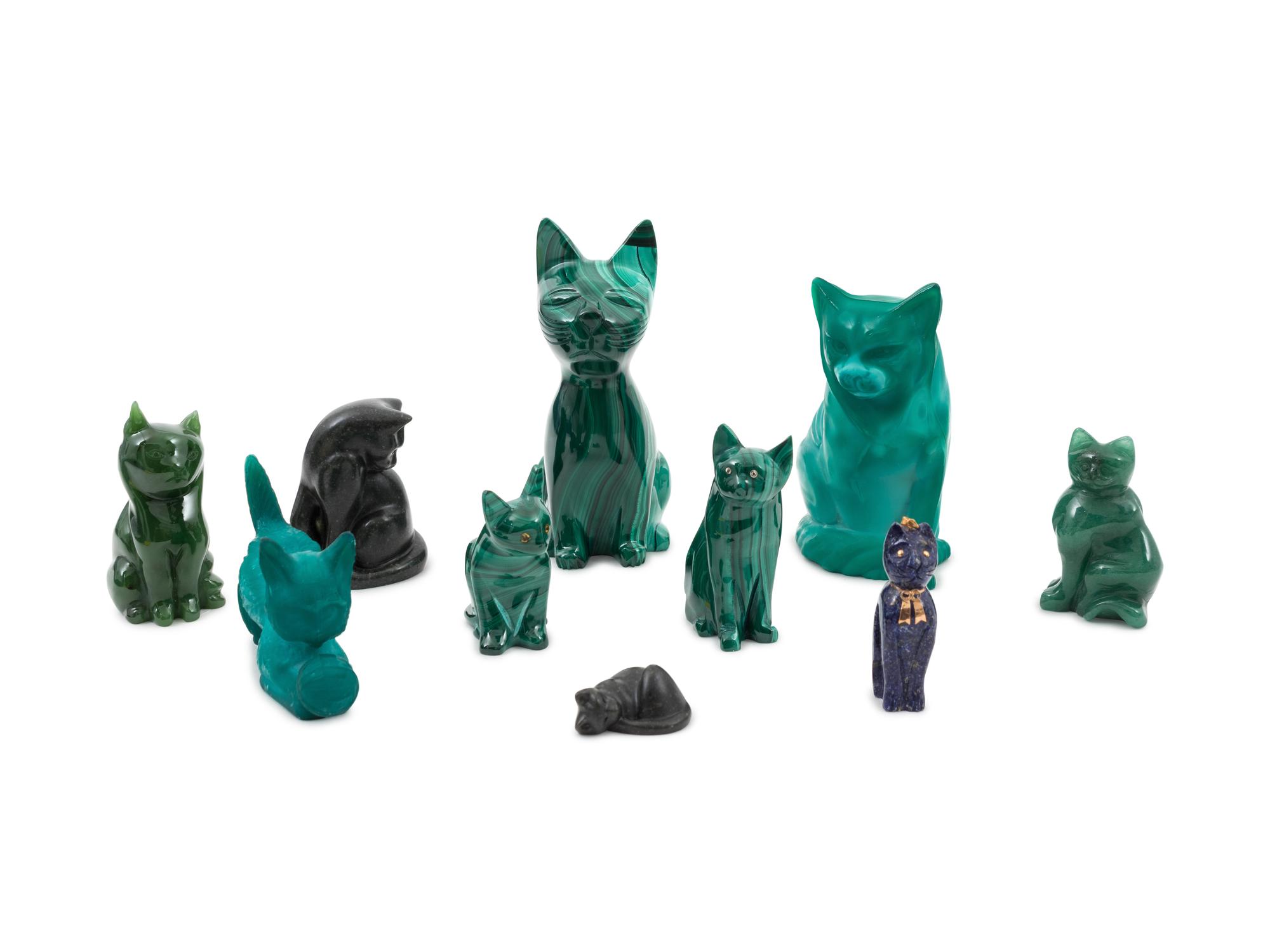 A Collection of Hardstone Felines — 20TH CENTURY