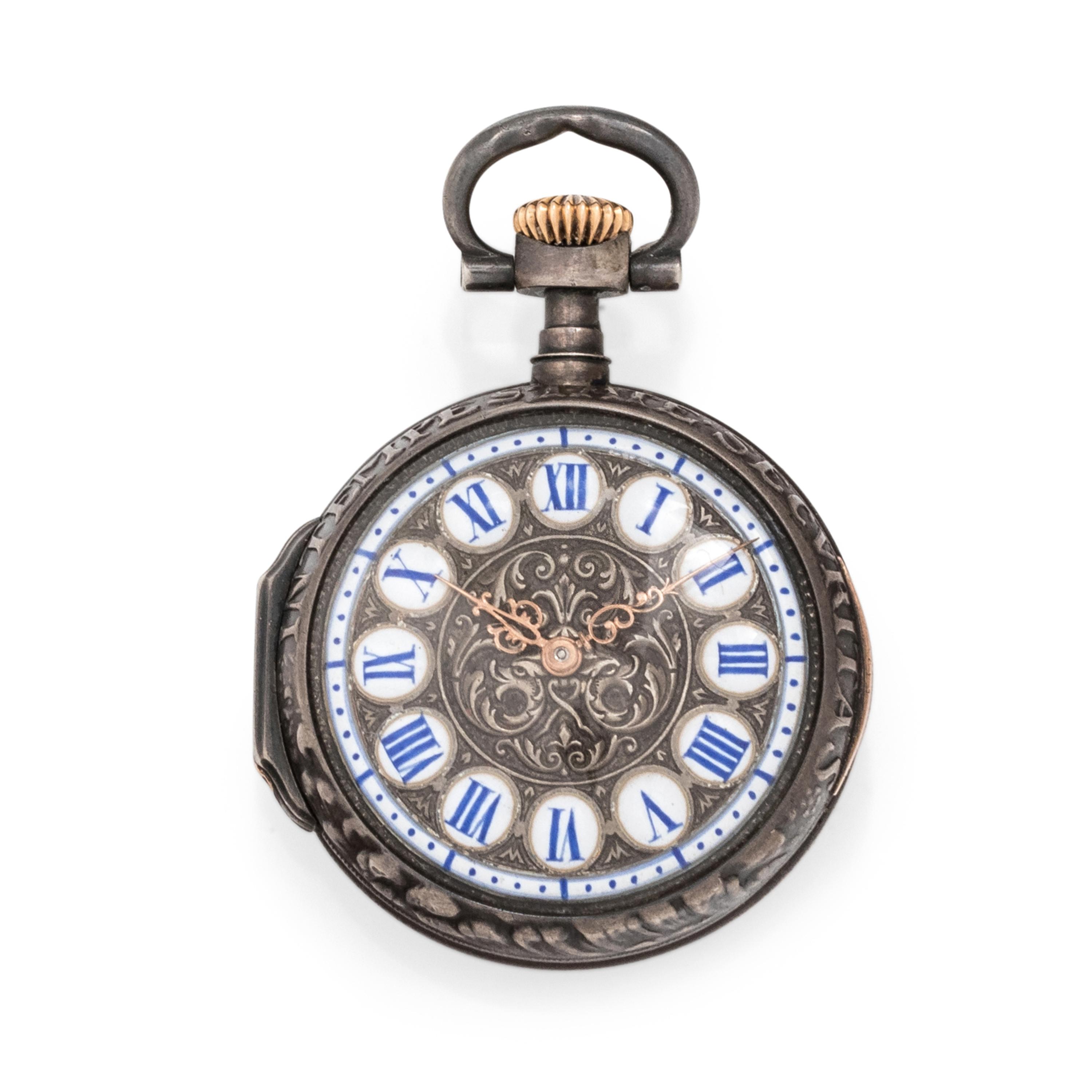 PATEK PHILIPPE, SPAULDING & CO., SILVER OPEN FACE POCKET WATCH, 1892