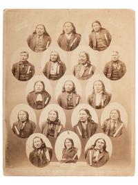 [NATIVE AMERICANS]. CHOATE, John N. (1848-1902), photographer. 2 photographs, incl. boudoir card of Cheyenne student White Buffalo. [Carlisle, PA], ca 1881.