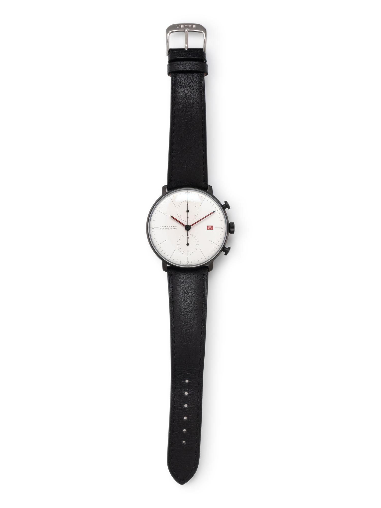 JUNGHANS, STAINLESS STEEL 'MAX BILL CHRONOSCOPE 100 JAHRE BAUHAUS' WATCH