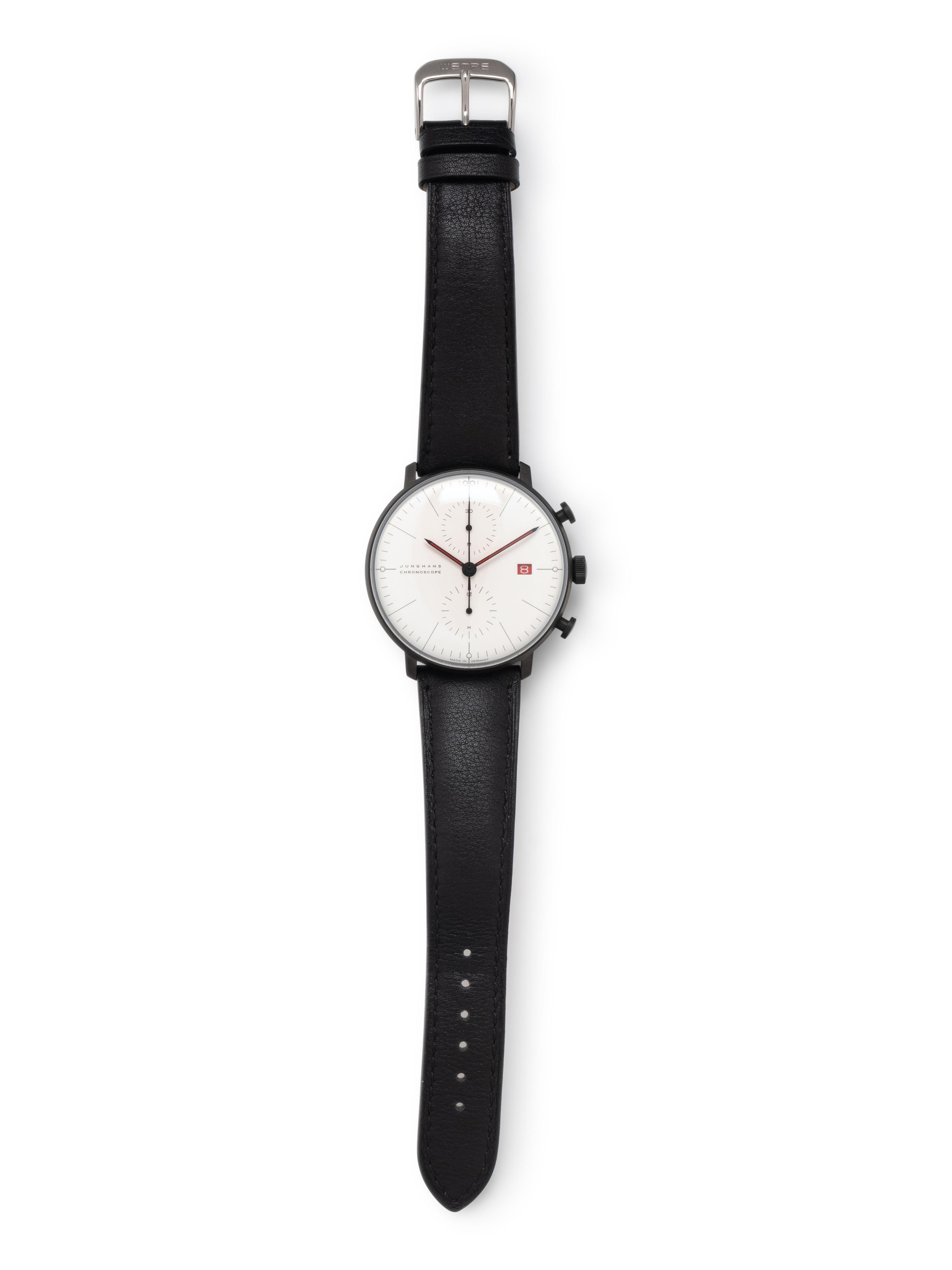 JUNGHANS, STAINLESS STEEL 'MAX BILL CHRONOSCOPE 100 JAHRE BAUHAUS' WATCH