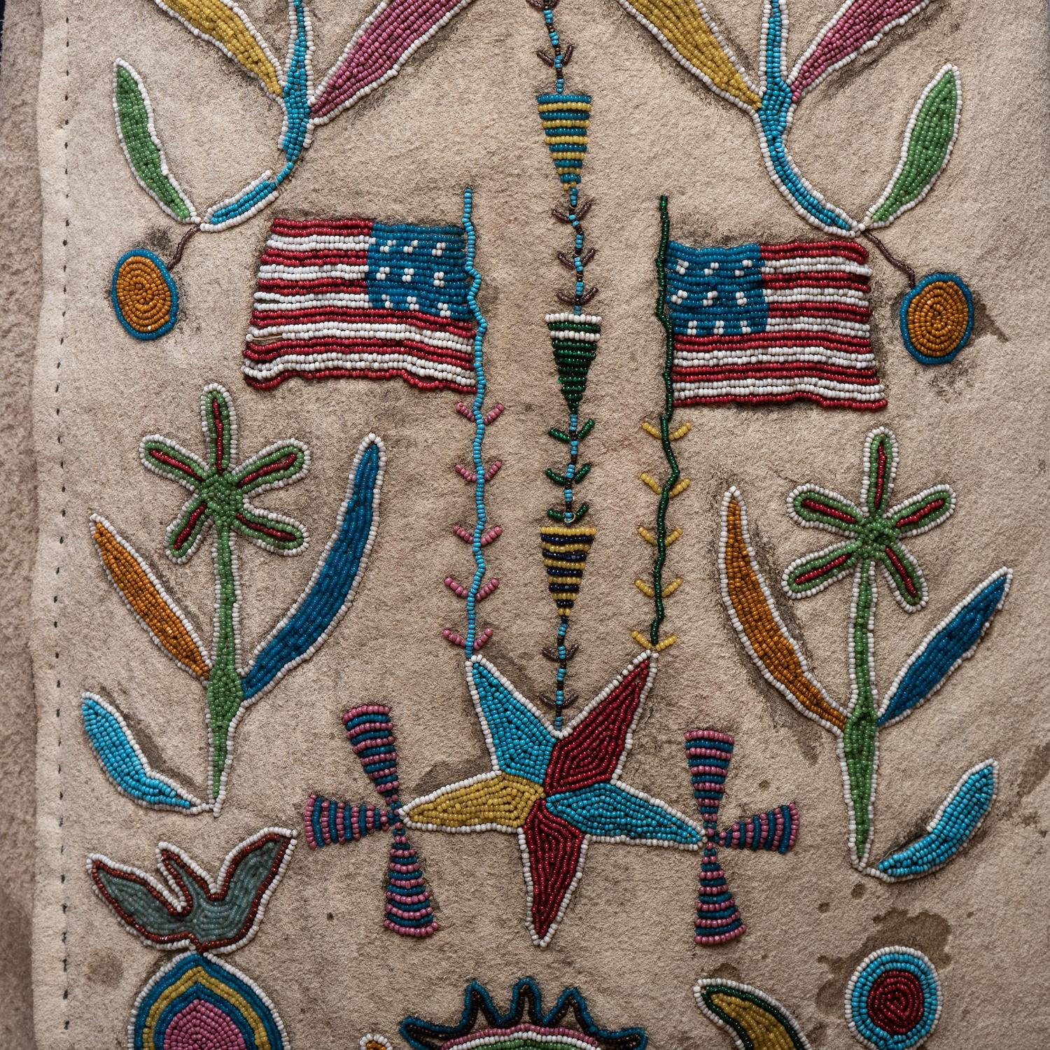 Sioux Beaded Hide Leggings, Pictorial