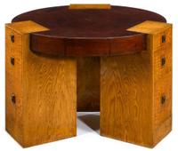 Japanese elm burl wood center table johan tapp, circa 1935