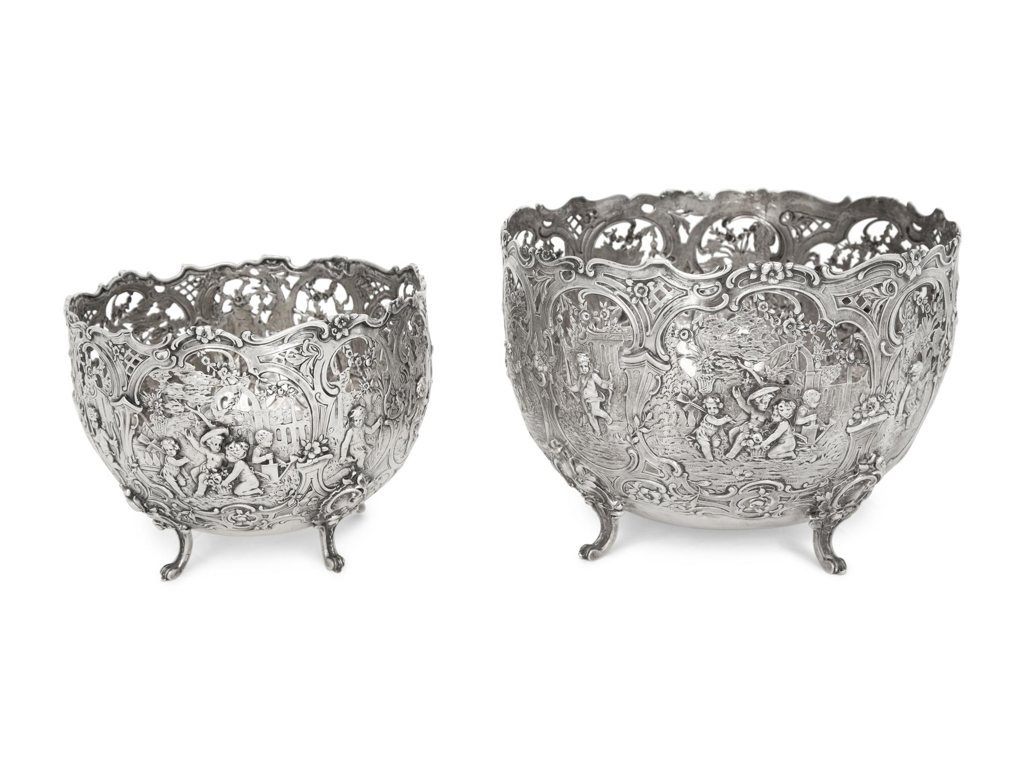 Two German Silver Jardinières