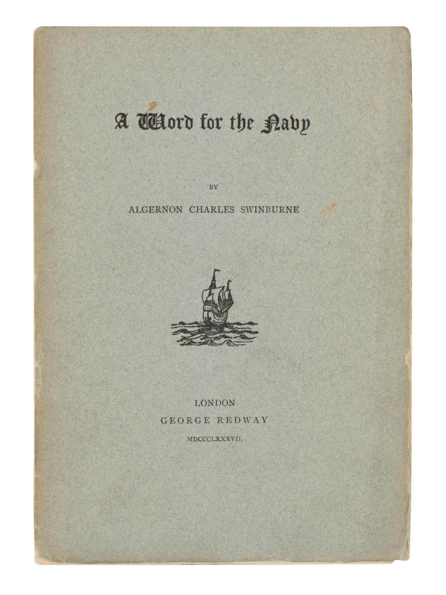 SWINBURNE, Algernon Charles (1837-1909). A group of 5 pamphlets comprising: