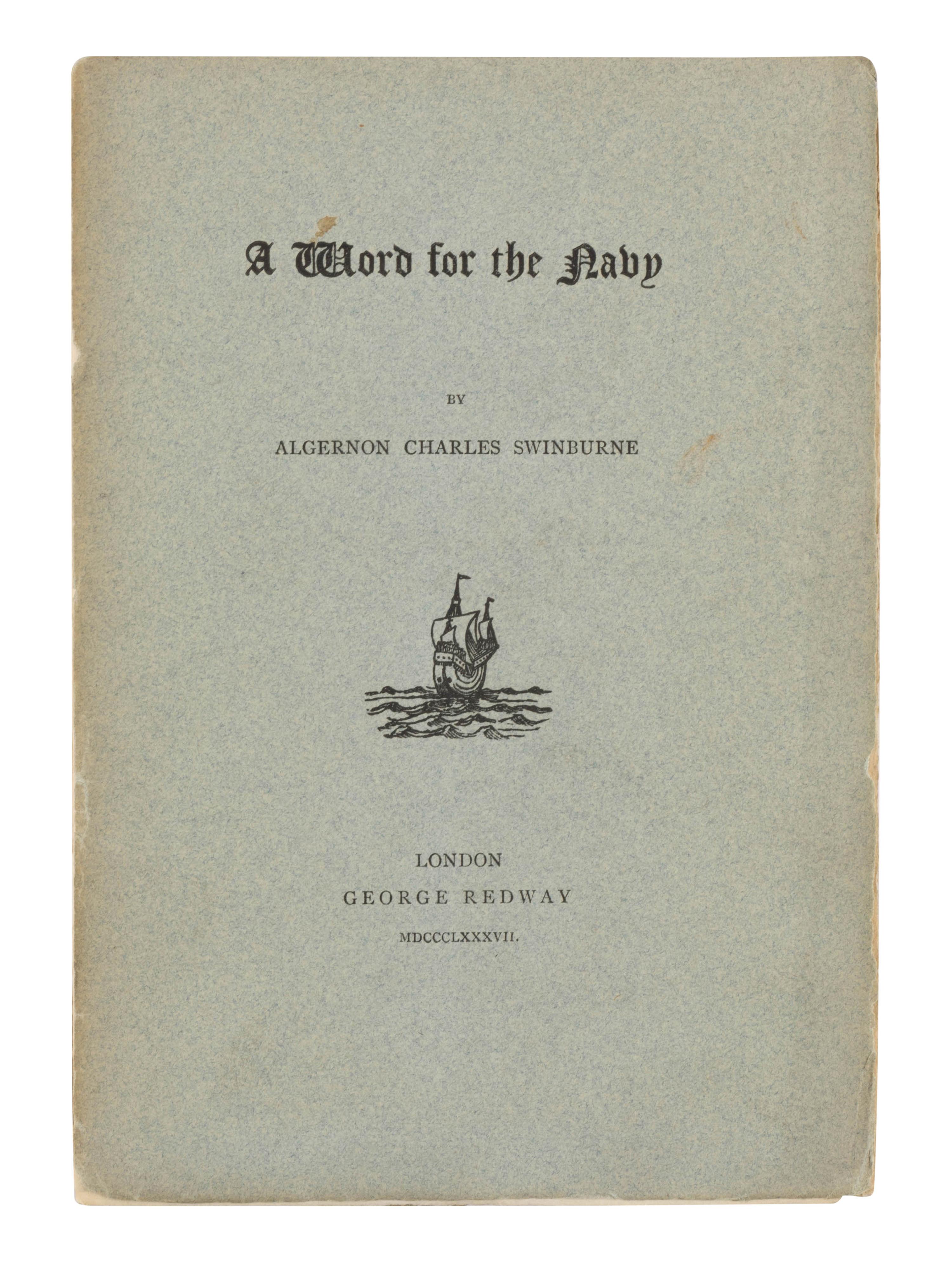 SWINBURNE, Algernon Charles (1837-1909). A group of 5 pamphlets comprising: