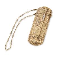 A Gold and Diamond and Jewel-Mounted Cigarette Case