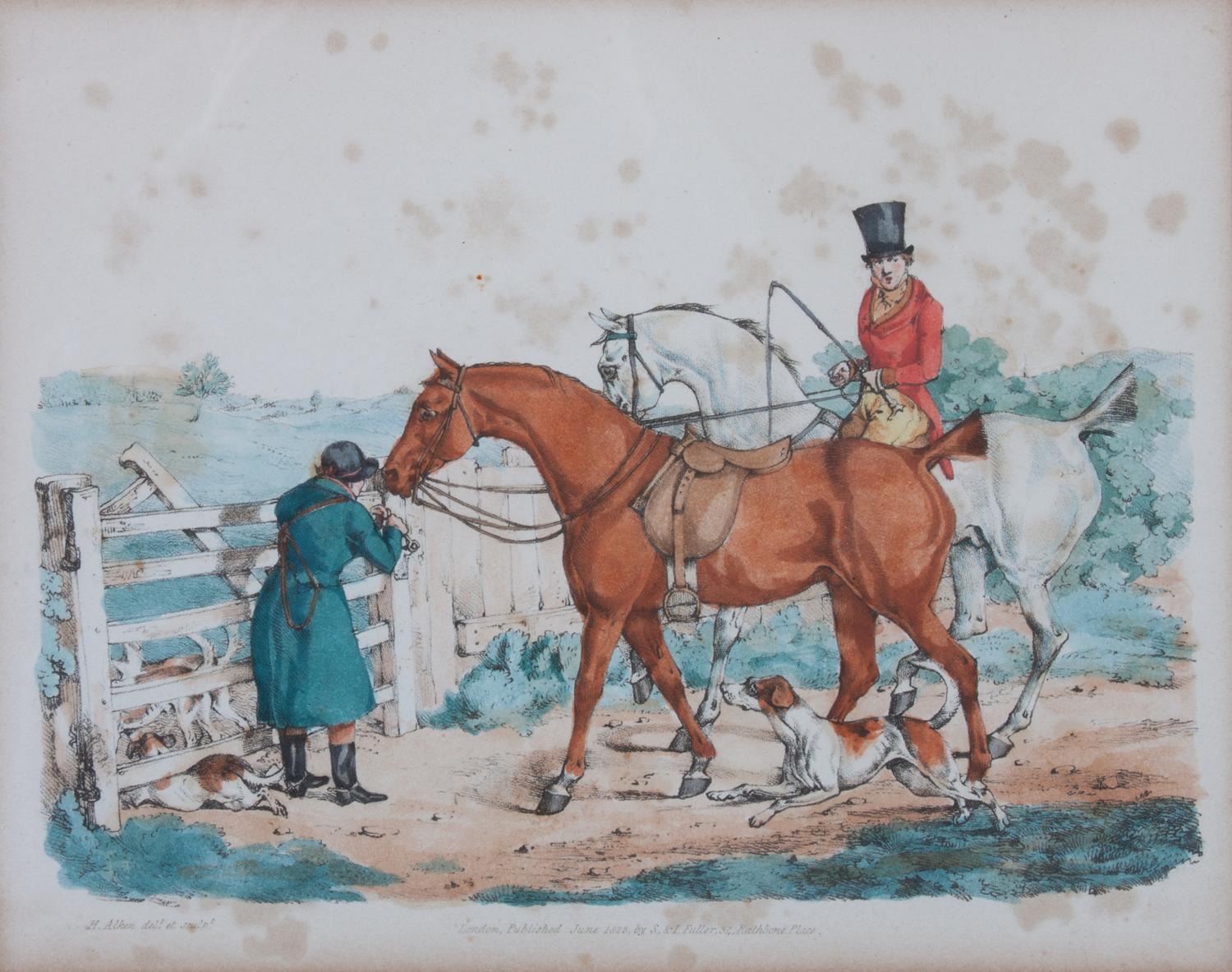 A Set of Three Fox Hunting Engravings Each: 8 1/4 x 10 1/2 inches. — AFTER HENRY ALKEN, (British, 1785-1851)