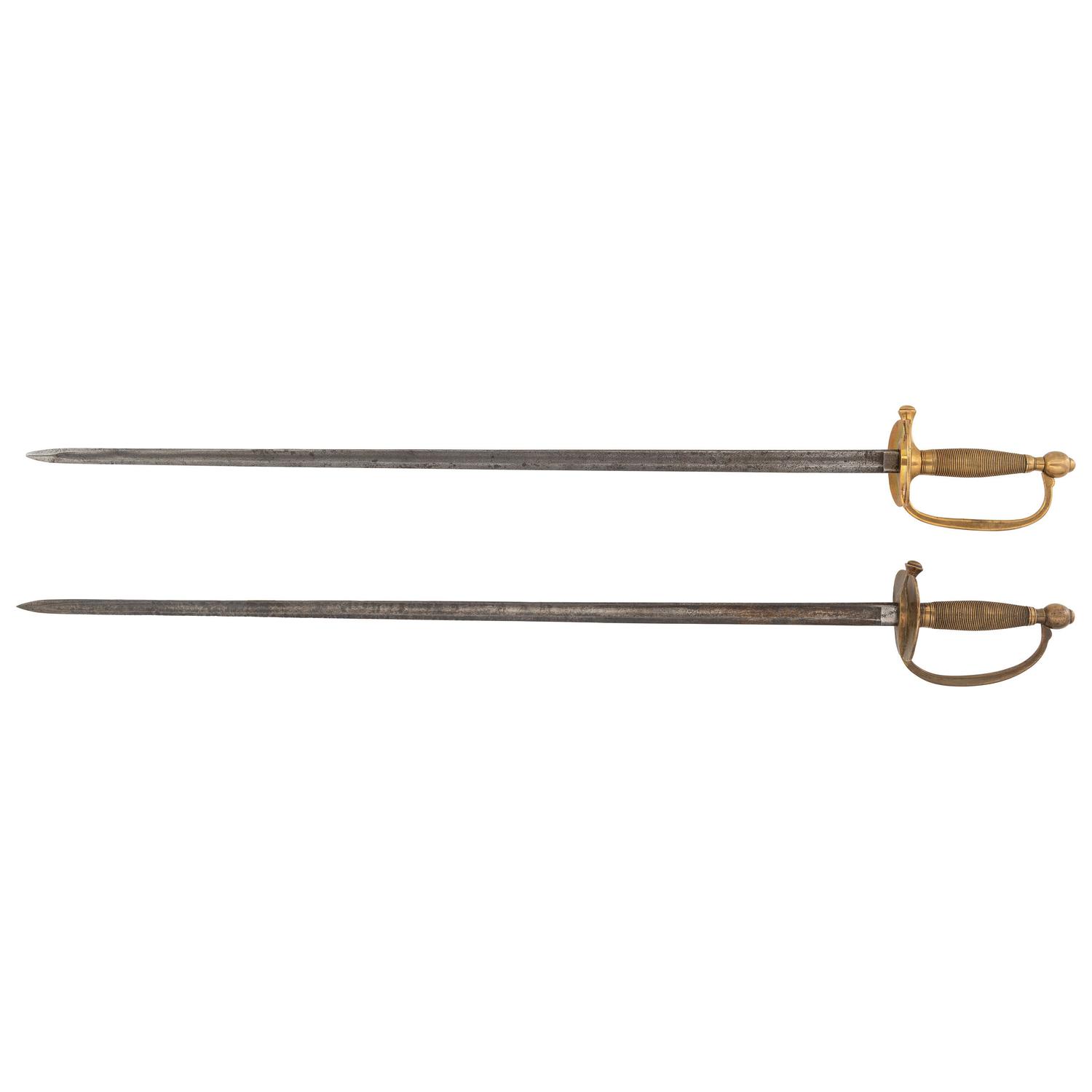 Lot of 2 Ames US Model 1840 NCO Swords