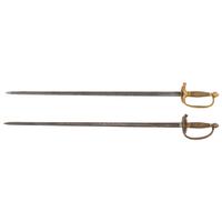 Lot of 2 Ames US Model 1840 NCO Swords
