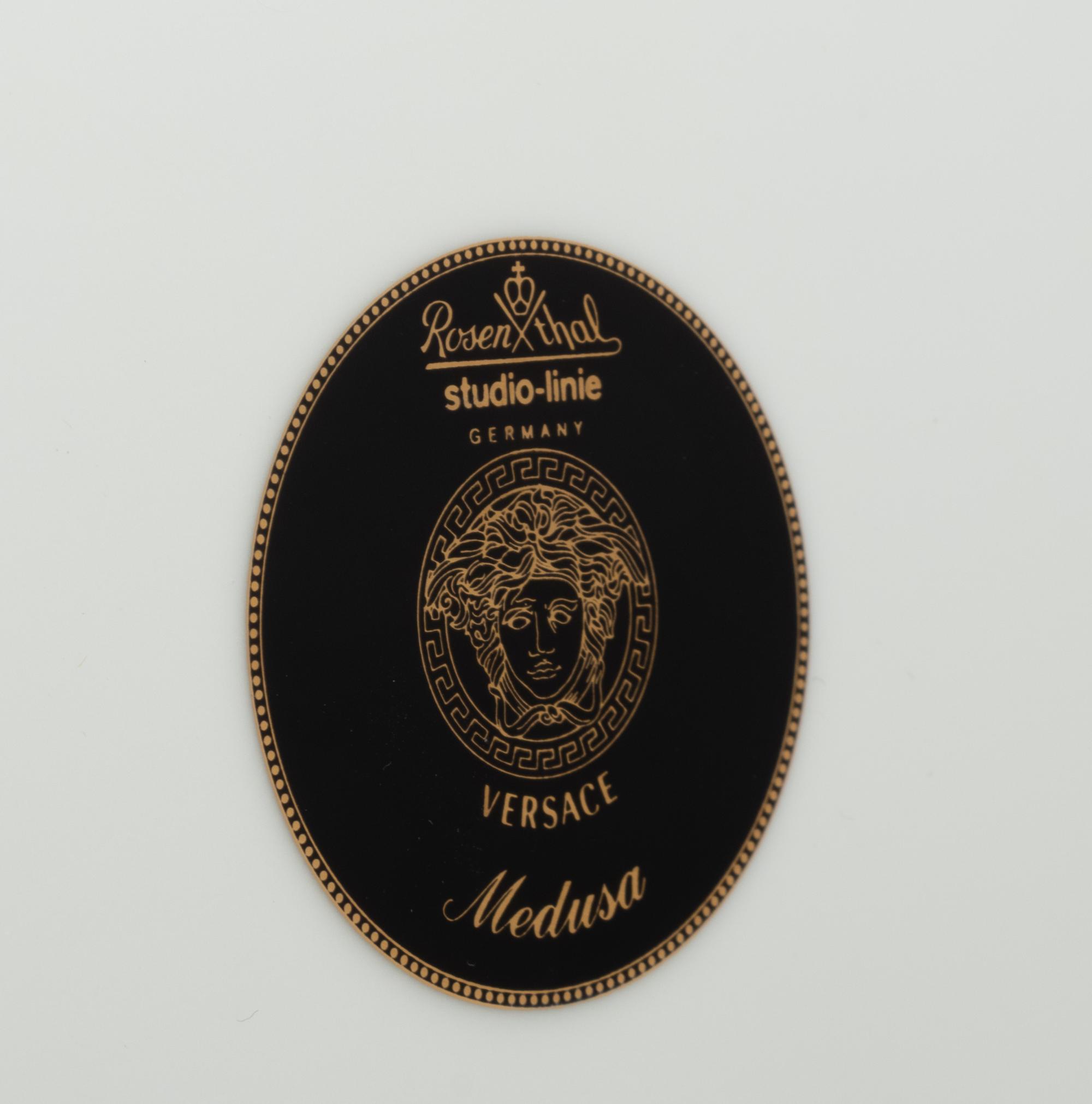A Set of Five Versace Porcelain Chargers