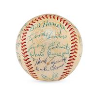 A 1957 Cleveland Indians Team Signed Autograph Baseball (PSA Letter of Authenticity)
