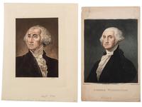 [WASHINGTON, George (1732-1799)]. A group of three colored engravings of George Washington, comprising:
