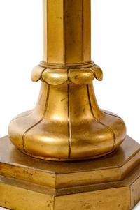 A Gilt Bronze Columnar Table Lamp