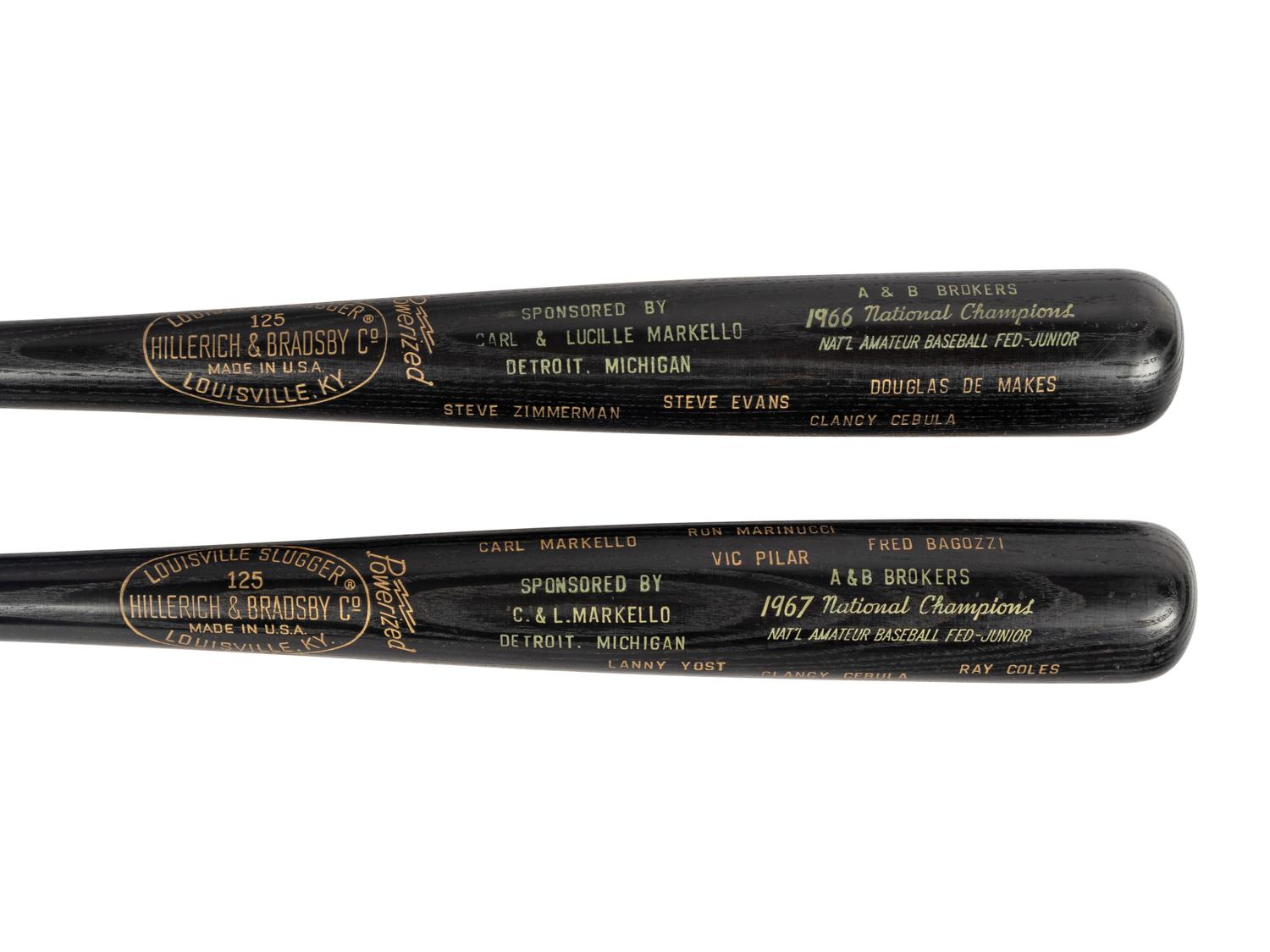 A Group of 1960s National Amateur Baseball Award Bats from The Collection of Baseball Hall of Famer Ted Simmons,