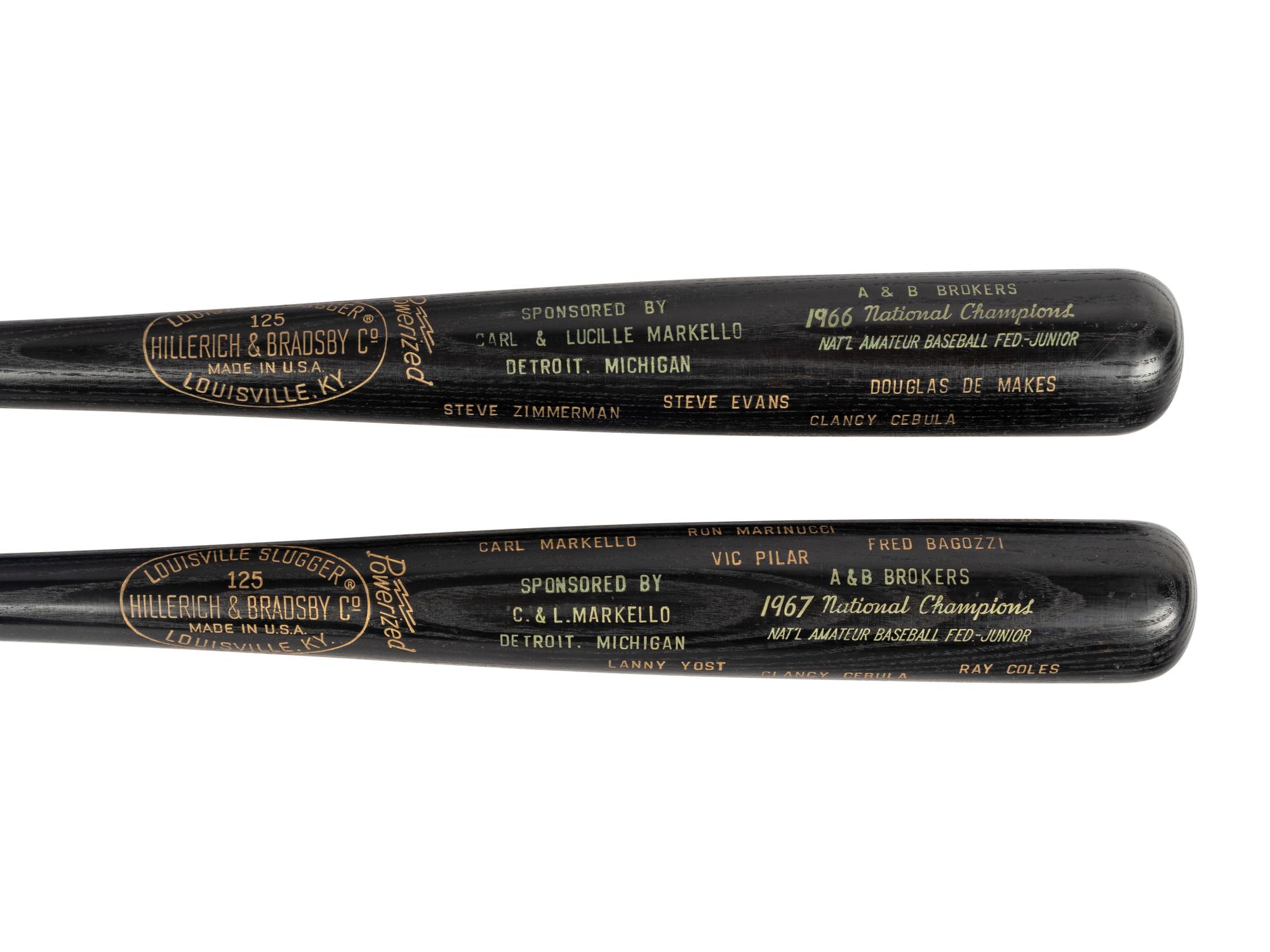A Group of 1960s National Amateur Baseball Award Bats from The Collection of Baseball Hall of Famer Ted Simmons,