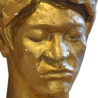 Artist Made Composition Bust 5" W x 7" D x 15" H — United States, Circa 1960