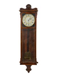 A Biedermeier Rosewood Wall Clock