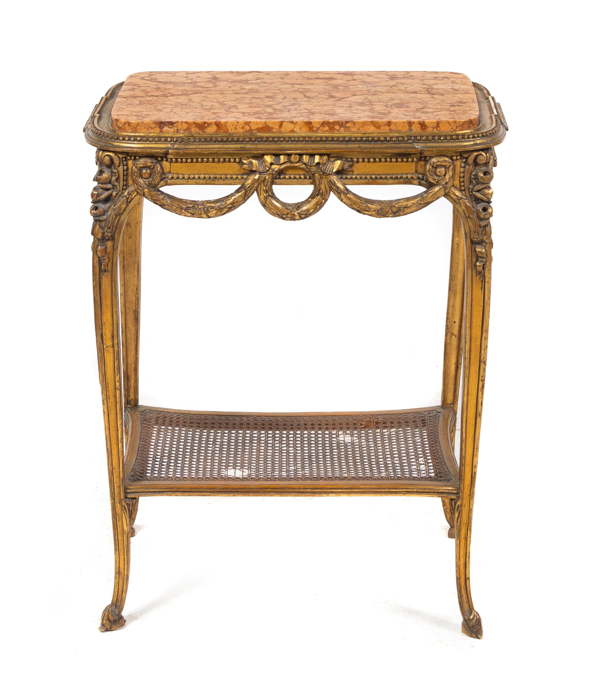 A Louis XV Style Giltwood Table