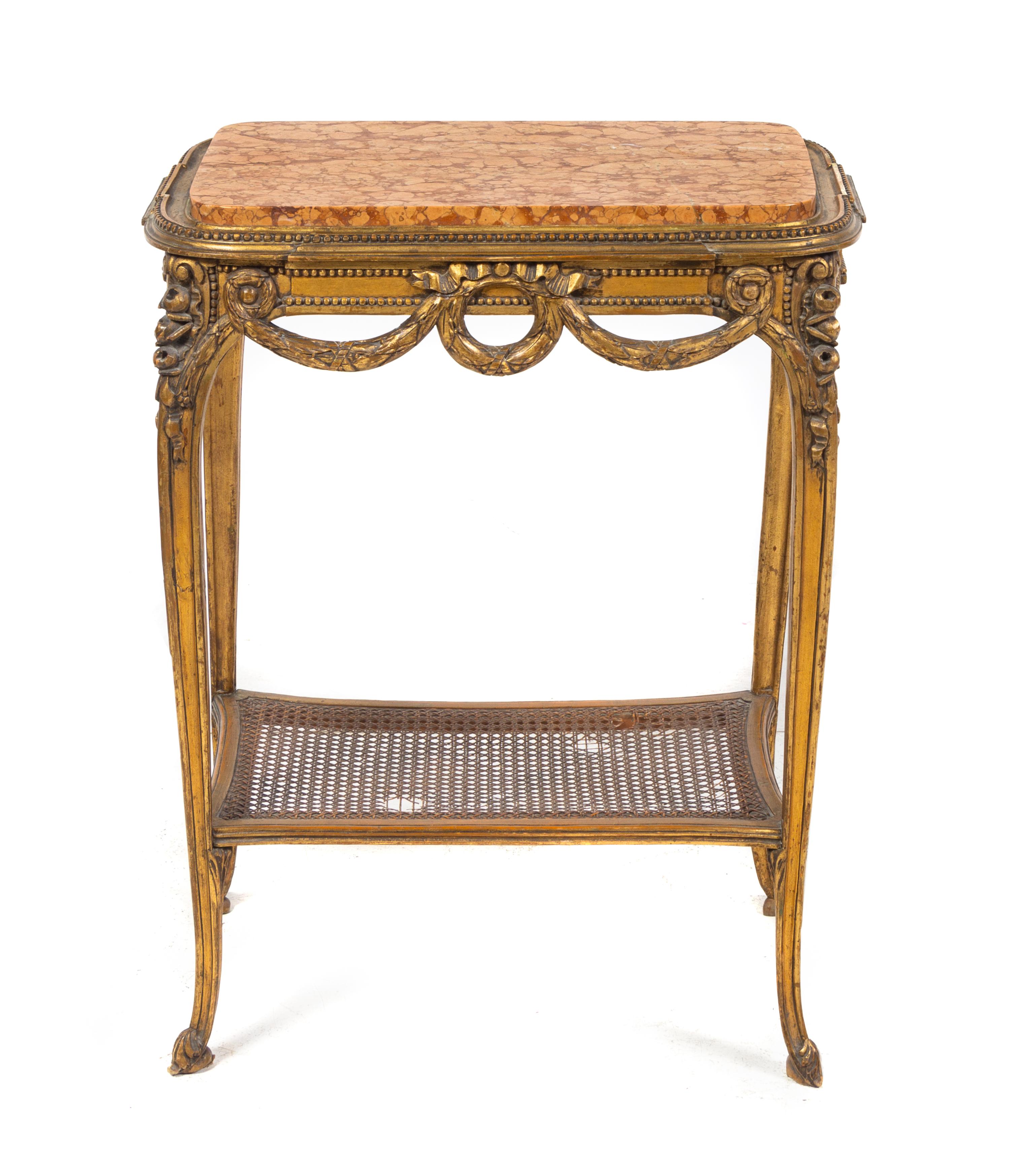 A Louis XV Style Giltwood Table