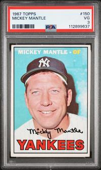 A 1967 Topps Mickey Mantle Baseball Card No. 150 (PSA 3 VG)
