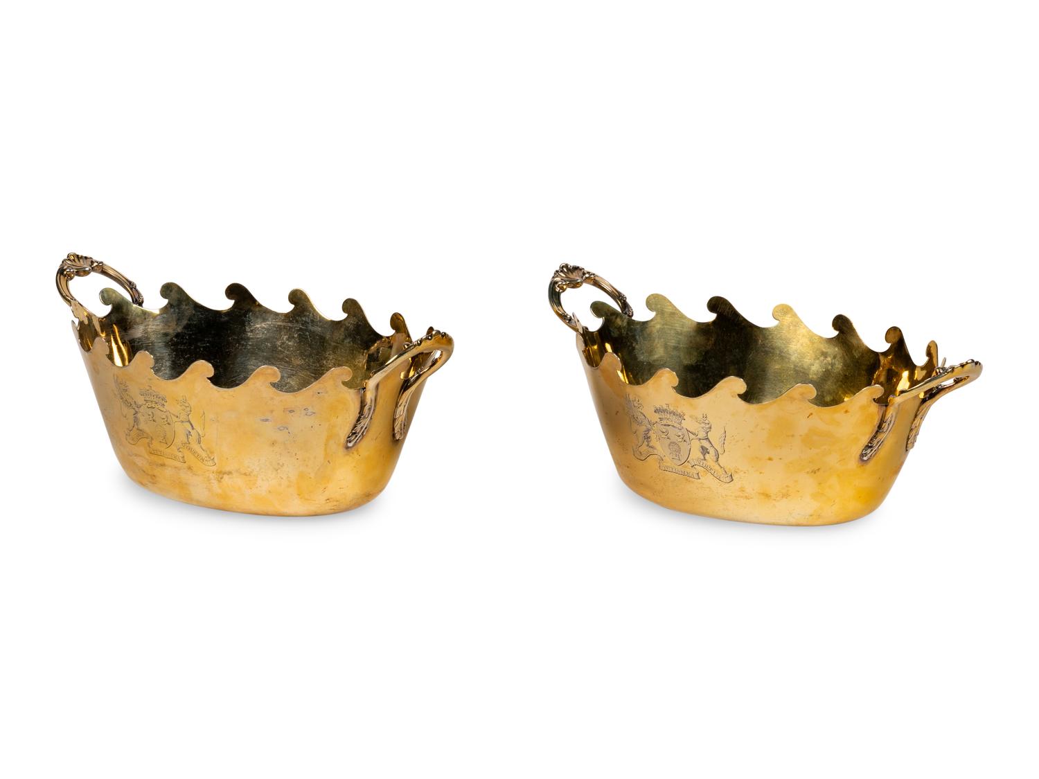 Pair of George III Silver Gilt Verrières