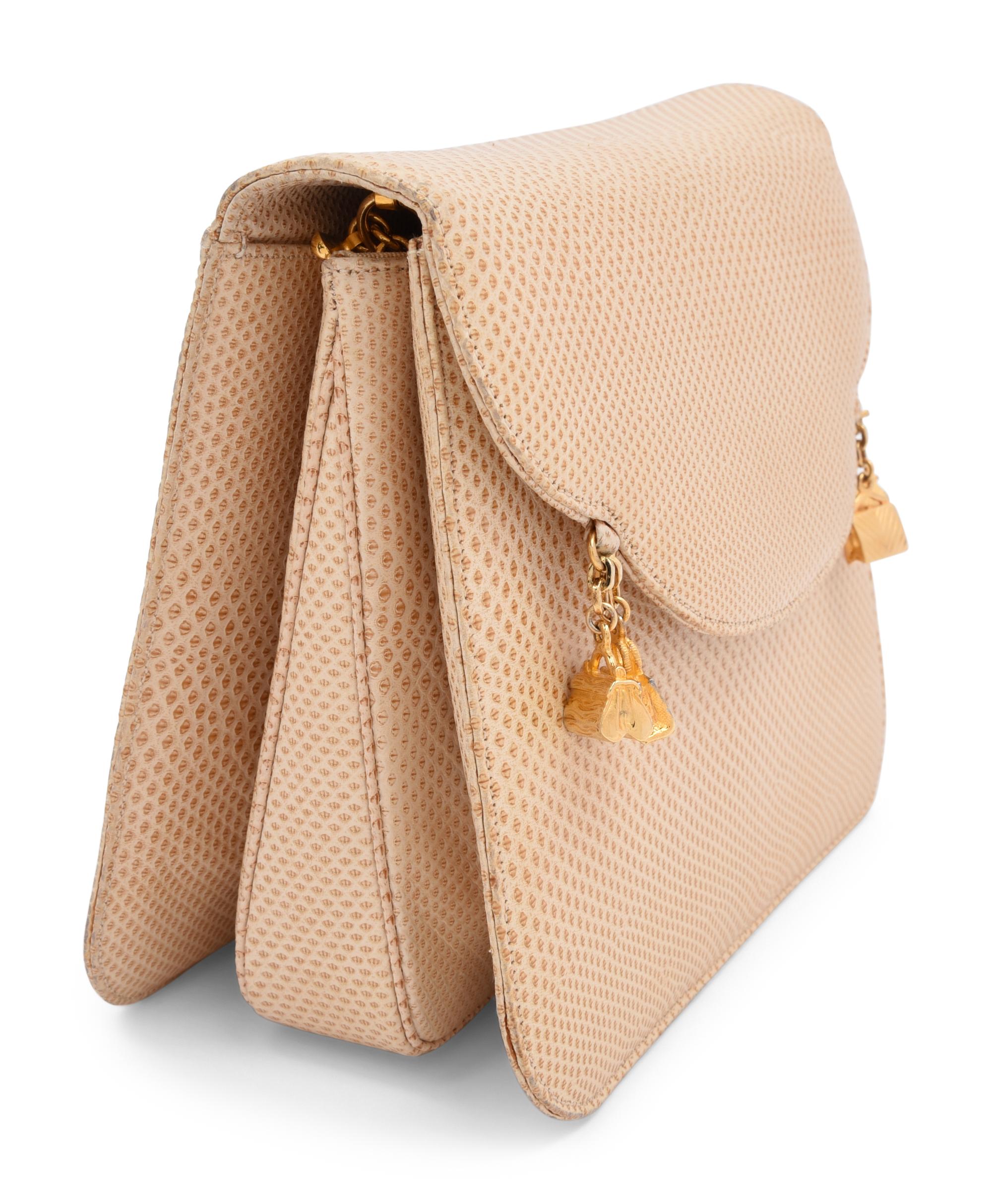 Judith Leiber Lizard Skin Shoulder Bag