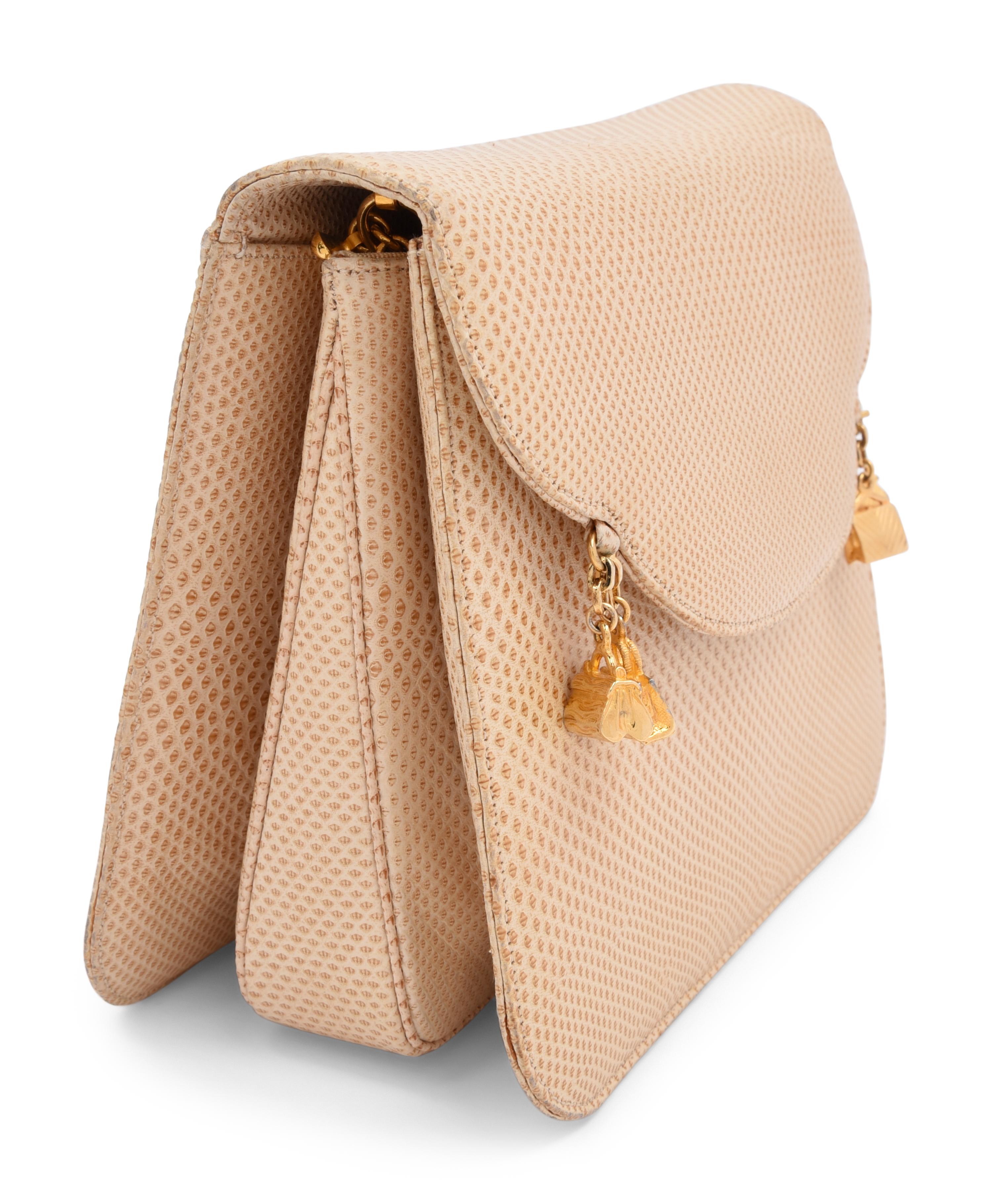 Judith Leiber Lizard Skin Shoulder Bag