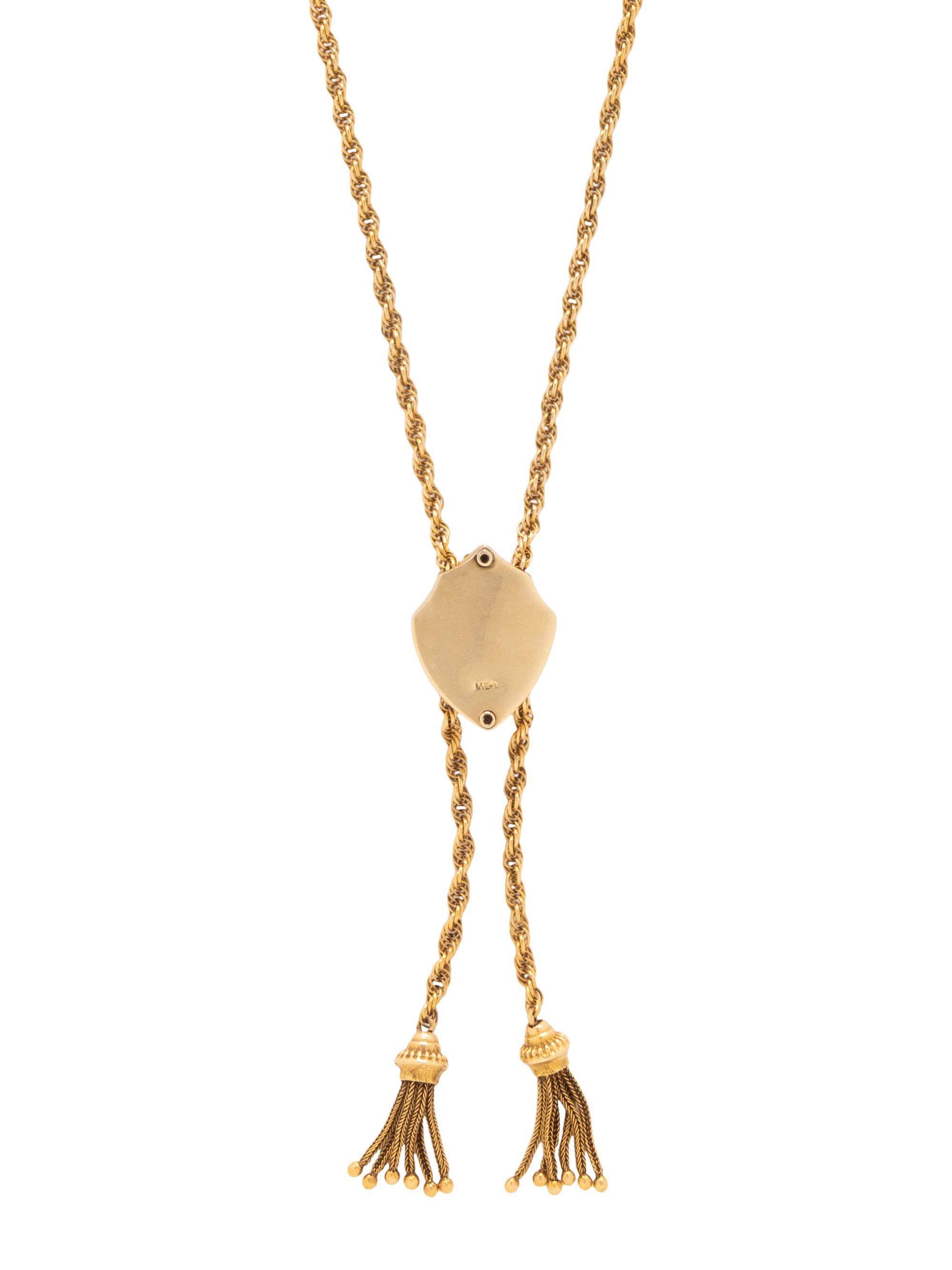 YELLOW GOLD SLIDE NECKLACE