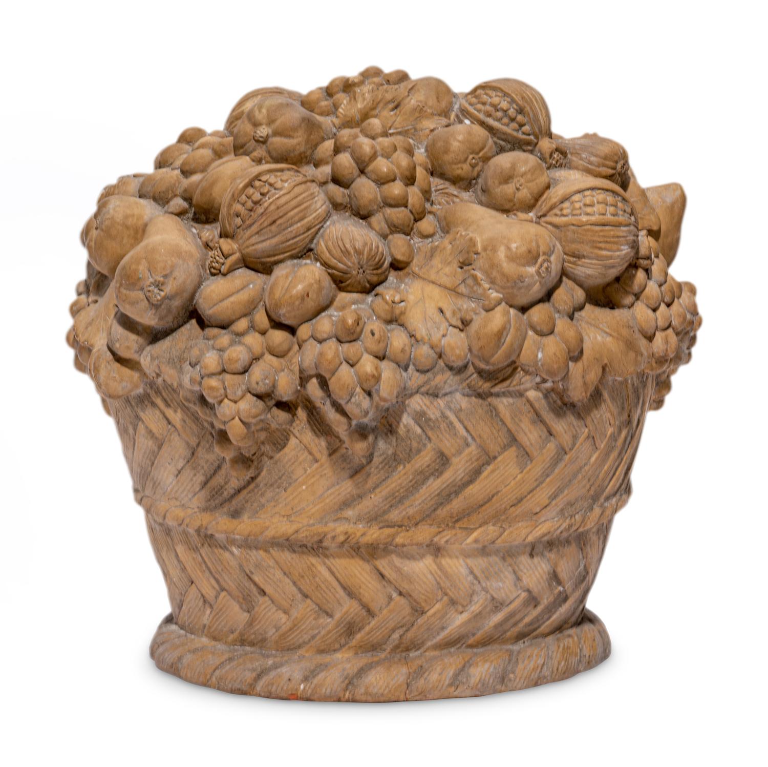 A Terra Cotta Model of a Fruit-Filled Basket